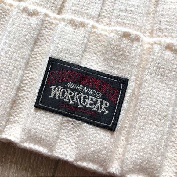 NWT Stussy Workwear Cuff Beanie in Bone - Picture 3 of 8